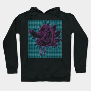 Aesthetic Synthwave Neon Pink Tengu Hoodie